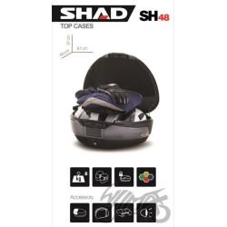 KUFER SHAD SH48 DARK GREY NAKŁADKA+OPARCIE