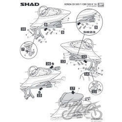STELAŻ KUFRA BOCZNEGO 3P SHAD DO HONDA CB500 F/R