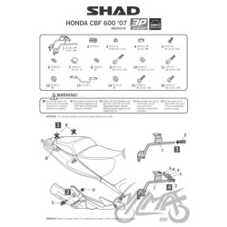 STELAŻ KUFRA BOCZNEGO 3P SHAD DO HONDA CBF600