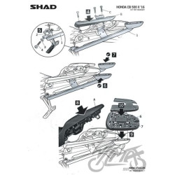 STELAŻ KUFRA TYŁ SHAD DO HONDA CB500X '13-'16