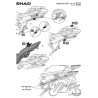STELAŻ KUFRA BOCZNEGO 3P SHAD DO HONDA CB500X 2016