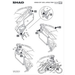 STELAŻ KUFRA BOCZNEGO 4P SHAD TERRA DO HONDA CRF