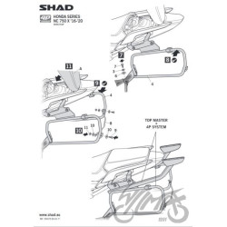 STELAŻ KUFRA BOCZNEGO 4P SHAD TERRA DO HONDA NC750