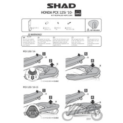 OPARCIE PASAŻERA SHAD DO HONDA PCX 125 SREBRNE