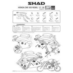 STELAŻ KUFRA BOCZNEGO 3P SHAD DO HONDA CMX500
