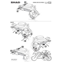 STELAŻ KUFRA BOCZNEGO 3P SHAD DO HONDA CMX500