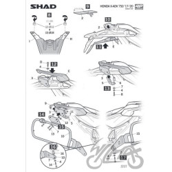 STELAŻ KUFRA BOCZNEGO 4P SHAD TERRA DO HONDA X-ADV