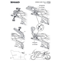 STELAŻ KUFRA BOCZNEGO 3P SHAD DO HONDA X-ADV