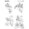 STELAŻ KUFRA BOCZNEGO 3P SHAD DO KYMCO AK550