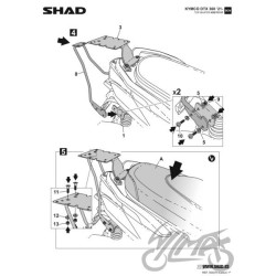 STELAŻ KUFRA TYŁ SHAD DO KYMCO DTX 125 360