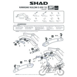 STELAŻ KUFRA BOCZNEGO 3P SHAD DO KAWASAKI VULCAN S