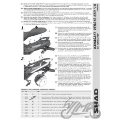 STELAŻ KUFRA TYŁ SHAD DO KAWASAKI VERSYS 600/650