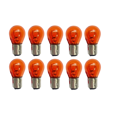 ŻARÓWKA LAMPY TYŁ 12V 21/5W POMARAŃCZOWA z homologacją - 10szt.