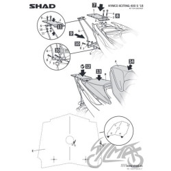 STELAŻ KUFRA TYŁ SHAD DO KYMCO XCITING 400 2018