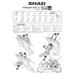 STELAŻ KUFRA BOCZNEGO 3P SHAD DO KAWASAKI Z900