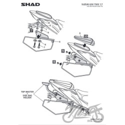 STELAŻ DO SAKW PÓŁSZTYWNYCH SHAD DO SUZUKI GSX-S