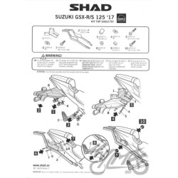 STELAŻ KUFRA TYŁ SHAD DO SUZUKI GSX-S 125