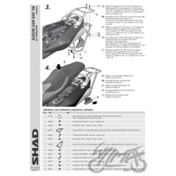 STELAŻ KUFRA TYŁ SHAD DO SUZUKI GSR 600