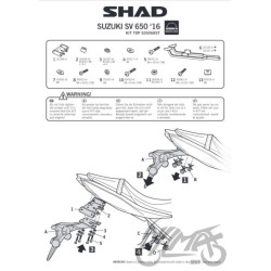 STELAŻ KUFRA TYŁ SHAD DO SUZUKI SV 650  SV 650X 16