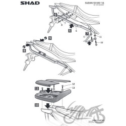 STELAŻ KUFRA TYŁ SHAD DO SUZUKI SV 650  SV 650X 16