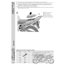 STELAŻ KUFRA TYŁ SHAD DO SUZUKI SV 650