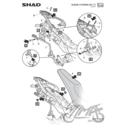 STELAŻ KUFRA BOCZNEGO 3P SHAD DO SUZUKI DL 250