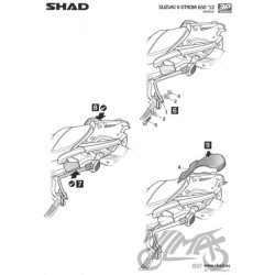 STELAŻ KUFRA BOCZNEGO 3P SHAD DO SUZUKI V-STROM DL