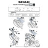 STELAŻ KUFRA BOCZNEGO 3P SHAD DO SUZUKI V-STROM DL