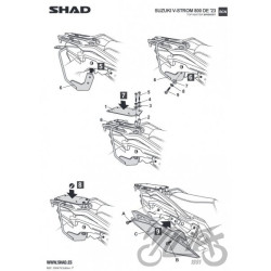 STELAŻ KUFRA TYŁ SHAD DO SUZUKI V-STROM 800 DE