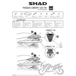 STELAŻ KUFRA TYŁ SHAD DO PIAGGIO LIBERTY