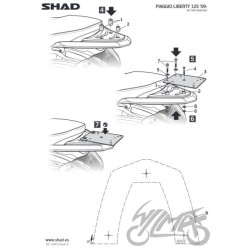 STELAŻ KUFRA TYŁ SHAD DO PIAGGIO LIBERTY