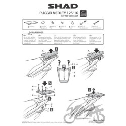 STELAŻ KUFRA TYŁ SHAD DO PIAGGIO MEDLEY 125
