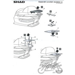 STELAŻ KUFRA TYŁ SHAD DO PIAGGIO MP3 SPORT