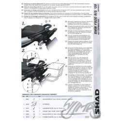 STELAŻ KUFRA TYŁ SHAD DO BMW F800S