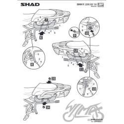 STELAŻ KUFRA BOCZNEGO 3P SHAD DO BMW R1250 GS 2019