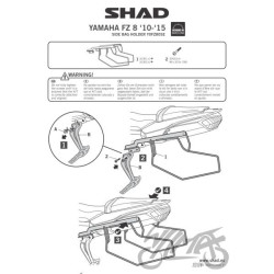 STELAŻ DO SAKW PÓŁSZTYWNYCH SHAD DO YAMAHA FZ 8