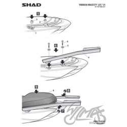 STELAŻ KUFRA TYŁ SHAD DO YAMAHA MAJESTY S 125