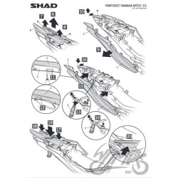 STELAŻ KUFRA TYŁ SHAD DO YAMAHA MT 03