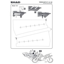 STELAŻ DO SAKW PÓŁSZTYWNYCH SHAD DO YAMAHA MT07 18