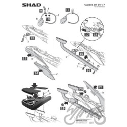 STELAŻ KUFRA TYŁ SHAD DO YAMAHA MT 09
