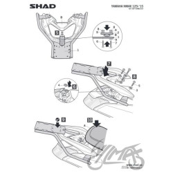 STELAŻ KUFRA TYŁ SHAD DO YAMAHA N MAX 125i 2015