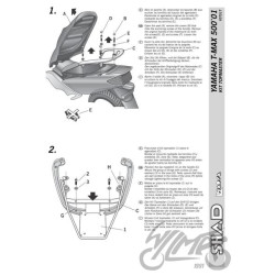 STELAŻ KUFRA TYŁ SHAD DO YAMAHA T-MAX XP 500