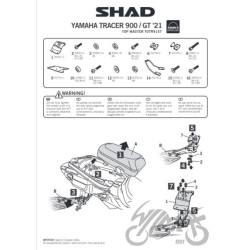 STELAŻ KUFRA TYŁ SHAD DO YAMAHA TRACER 9/GT