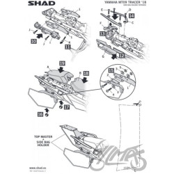 STELAŻ DO SAKW PÓŁSZTYWNYCH SHAD DO YAMAHA TRACER