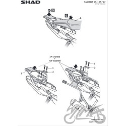 STELAŻ KUFRA TYŁ SHAD DO YAMAHA YS 125