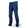 SPODNIE FASTER JEANS BLUE LEOSHI ROZM.36