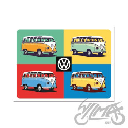 MAGNES VW BULLI POP ART 14388