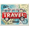 MAGNES VW BULLI LETS TRAVEL 14403