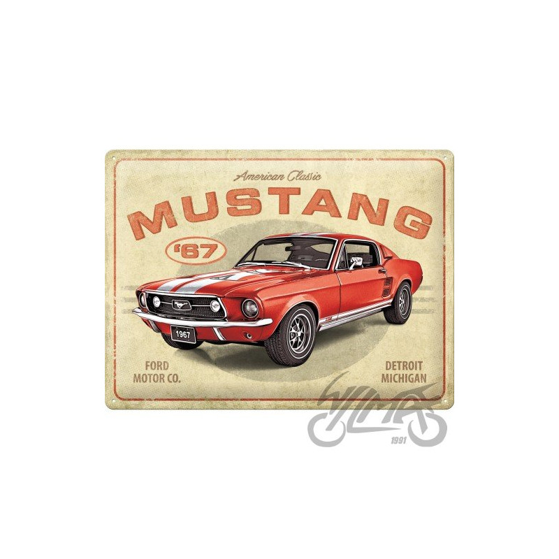 TABLICA PLAKAT 30x40 FORD MUSTANG GT RED 23298