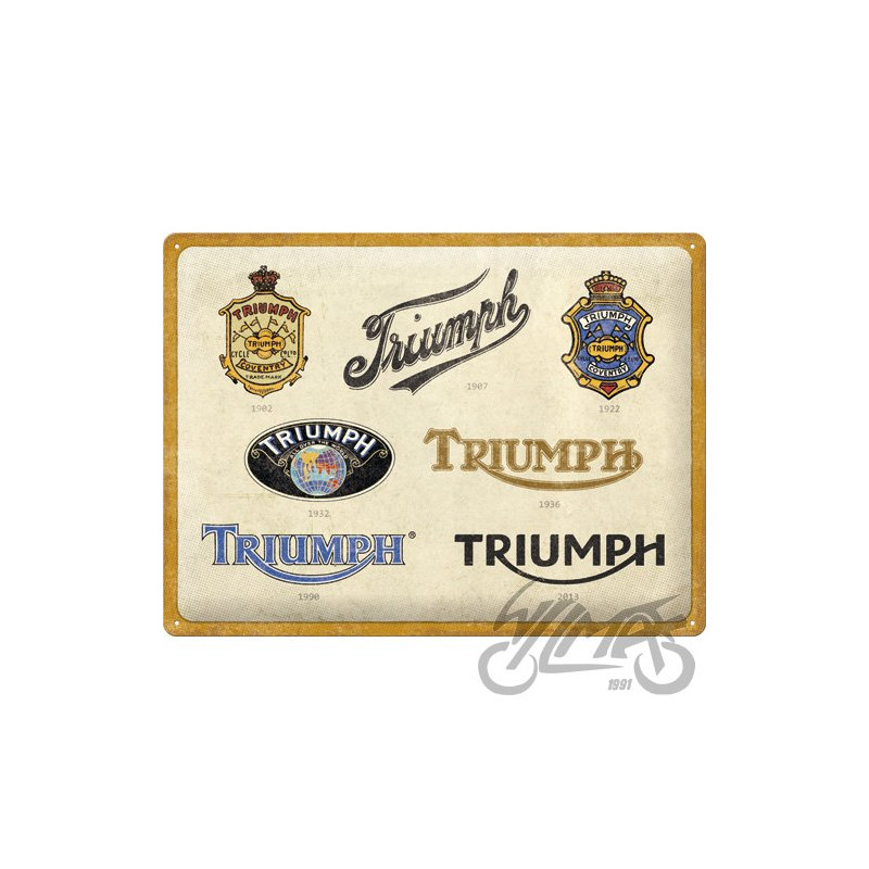 TABLICA PLAKAT 30x40 TRIUMPH LOGO EVOLUTION 23314